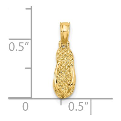 14K Yellow Gold Jamaica Flip-Flop Charm – view 5
