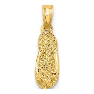 14K Yellow Gold Jamaica Flip-Flop Charm