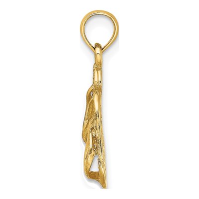 14K Yellow Gold Ocean City Flip-Flop Charm – view 3