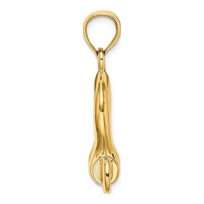 14K Yellow Gold 3-D Shackle Link Charm – view 3