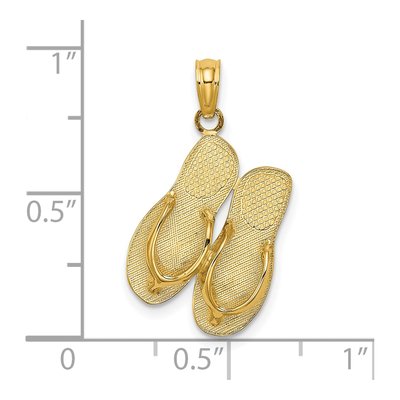 14K Yellow Gold Marco Island Flip-Flop Charm – view 4