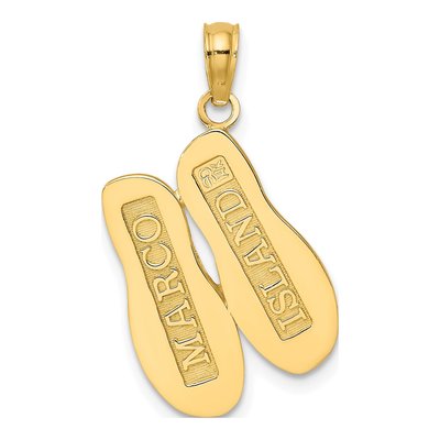 14K Yellow Gold Marco Island Flip-Flop Charm – view 5