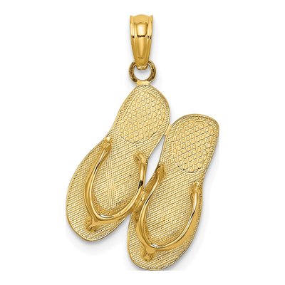 14K Yellow Gold Marco Island Flip-Flop Charm