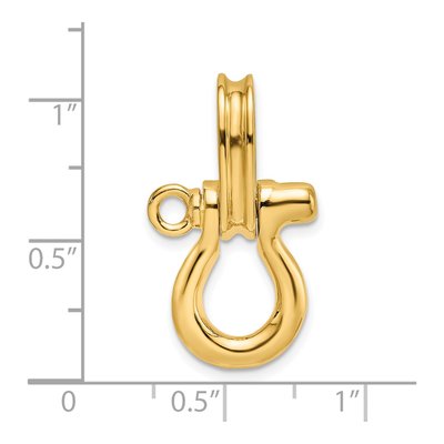 14K Yellow Gold 3-D Medium Shackle Link Charm – view 4