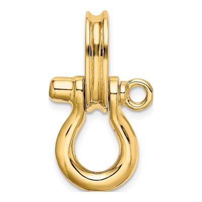 14K Yellow Gold 3-D Medium Shackle Link Charm – view 5