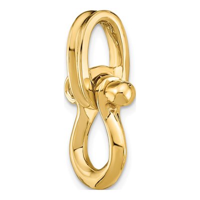 14K Yellow Gold 3-D Medium Shackle Link Charm – view 6