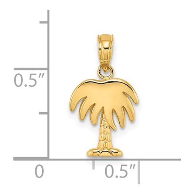 14K Yellow Gold Charleston Palm Tree Charm – view 4
