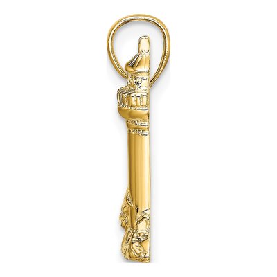 14K Yellow Gold Nubble Lighthouse Charm – view 3