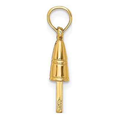 14K Yellow Gold 3D Buoy Pendant – view 3