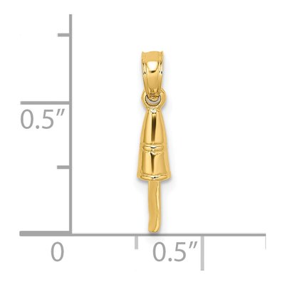 14K Yellow Gold 3D Buoy Pendant – view 4