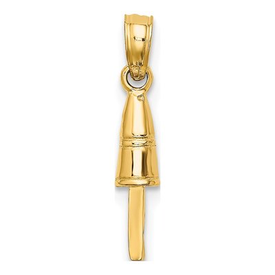 14K Yellow Gold 3D Buoy Pendant – view 5