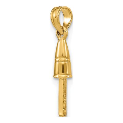 14K Yellow Gold 3D Buoy Pendant – view 6