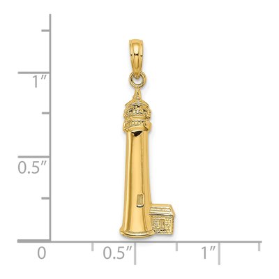 14K Yellow Gold Cape May Lighthouse Charm – view 4