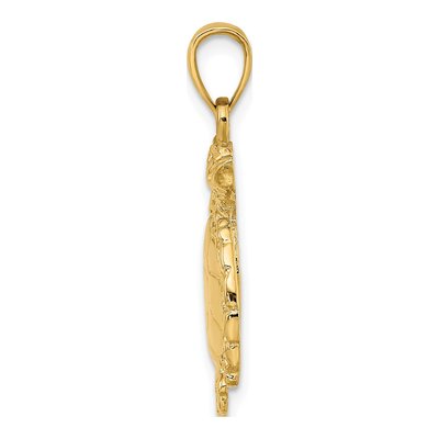 14K Yellow Gold Sea Turtle Pendant – view 3