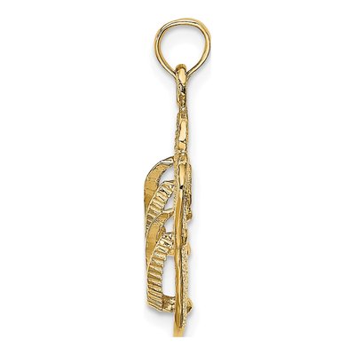 14K Yellow Gold Double Flip-Flop Charm – view 3