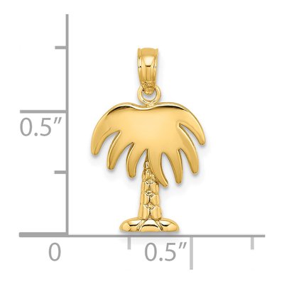 14K Yellow Gold Charleston Palm Tree Charm – view 4