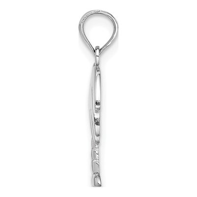 14K White Gold Palm Tree Pendant – view 3