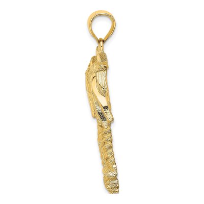 14K Yellow Gold Double Palm Trees Pendant – view 3