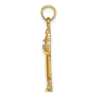 14K Yellow Gold Lighthouse Pendant – view 3