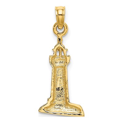 14K Yellow Gold Lighthouse Pendant – view 5