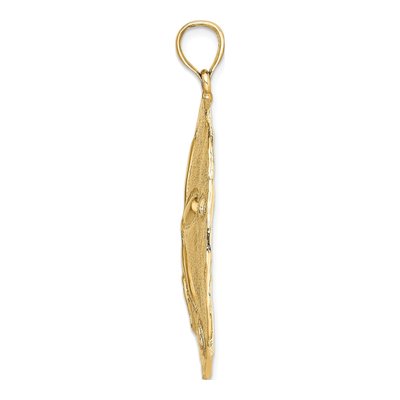 14K Yellow Gold Large Sand Dollar Pendant – view 3