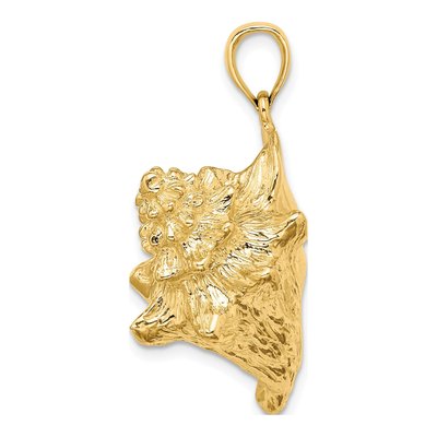 14K Yellow Gold 3-D Conch Shell Charm – view 3