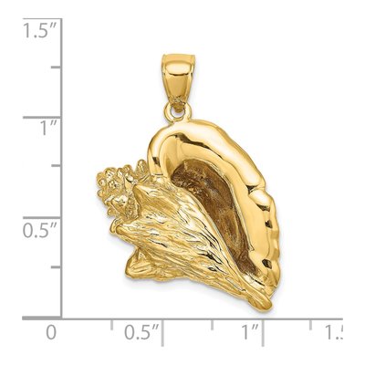 14K Yellow Gold 3-D Conch Shell Charm – view 4