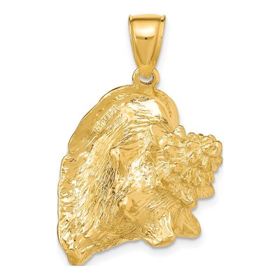 14K Yellow Gold 3-D Conch Shell Charm – view 5