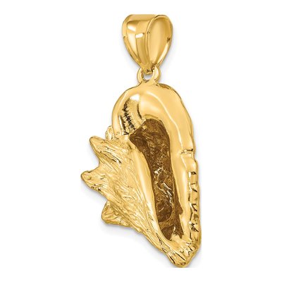 14K Yellow Gold 3-D Conch Shell Charm – view 6