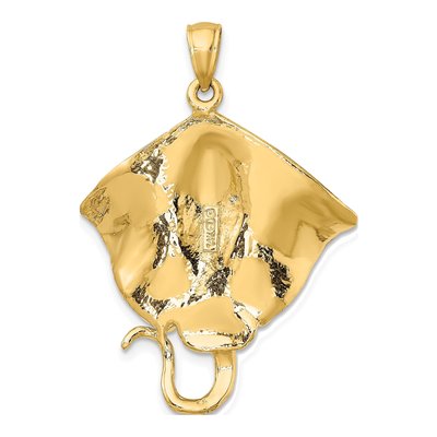 14K Yellow Gold Large Stingray Pendant – view 5