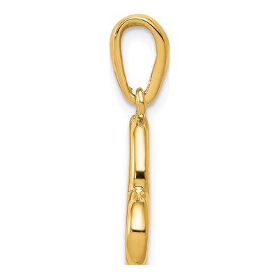 14K Yellow Gold Heart Pendant – view 3