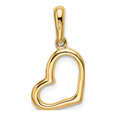 14K Yellow Gold Heart Pendant – view 4