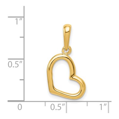 14K Yellow Gold Heart Pendant – view 5