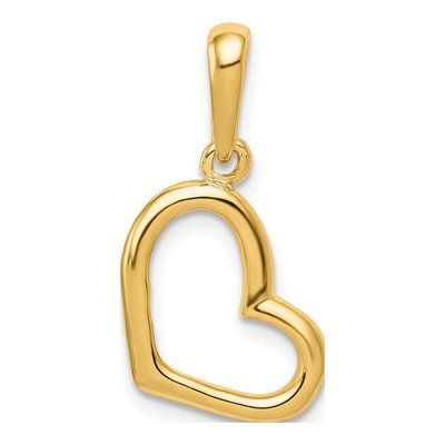 14K Yellow Gold Heart Pendant