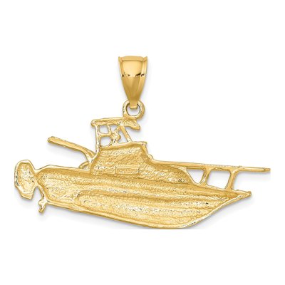 14K Yellow Gold Fishing Boat Charm – view 5