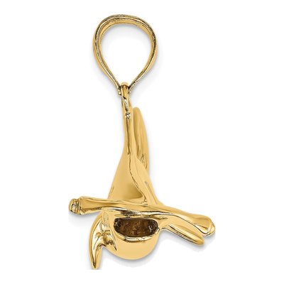 14K Yellow Gold 3-D Hammerhead Shark Charm – view 3