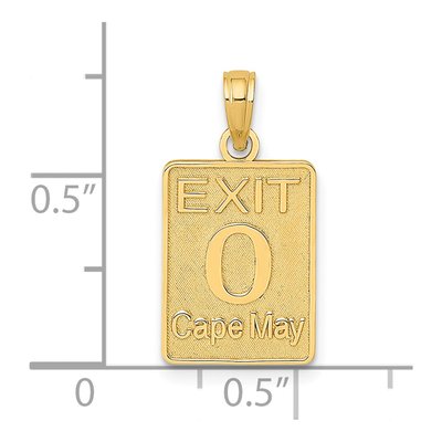14K Yellow Gold Cape May Exit Pendant – view 4