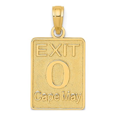 14K Yellow Gold Cape May Exit Pendant