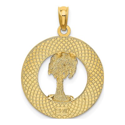 14K Yellow Gold Palm Tree Pendant – view 5