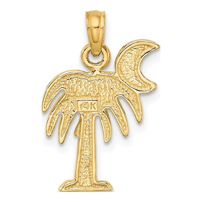 14K Yellow Gold Palm Tree Pendant – view 5