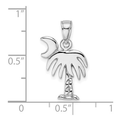 14K White Gold Palm Tree Charm – view 4
