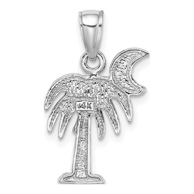 14K White Gold Palm Tree Charm – view 5