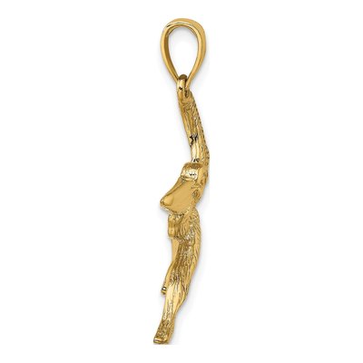 14K Yellow Gold Flying Pelican Charm – view 3