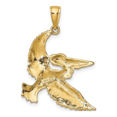 14K Yellow Gold Flying Pelican Charm – view 5
