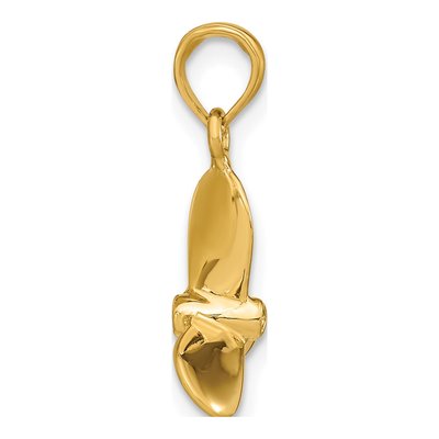 14K Yellow Gold 3D Propeller Pendant – view 3