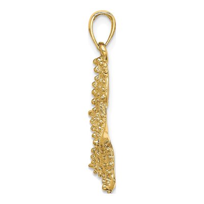 14K Yellow Gold Textured Starfish Charm – view 3