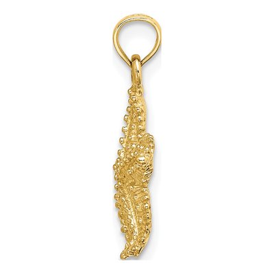 14K Yellow Gold Beaded Starfish Pendant – view 3