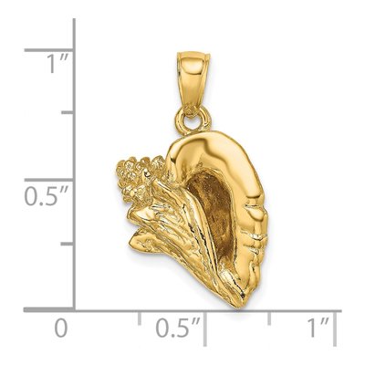 14K Yellow Gold 3-D Conch Shell Charm – view 4