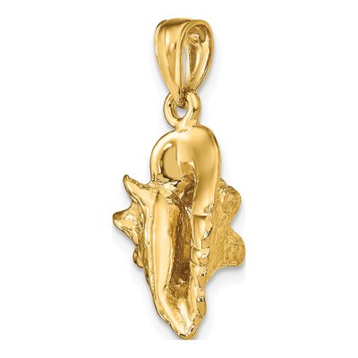14K Yellow Gold 3-D Conch Shell Charm – view 6