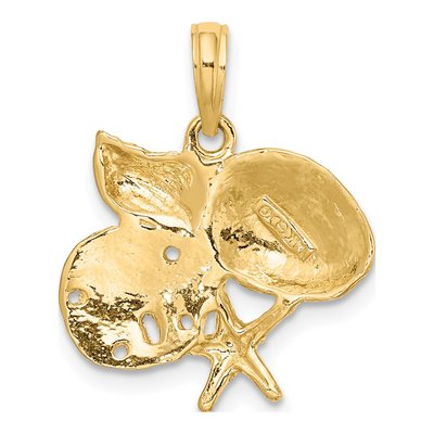 14K Yellow Gold Shell Starfish Cluster Charm – view 5